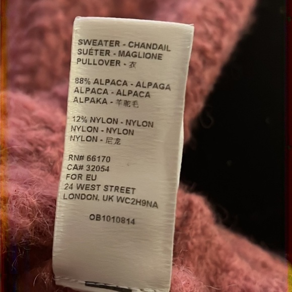 Free People Moonbeam slouchy extra wide Very low V neck alpaca sweater Sz M crop - Picture 11 of 15